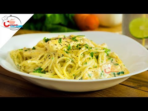 espagueti-cremoso-con-pollo