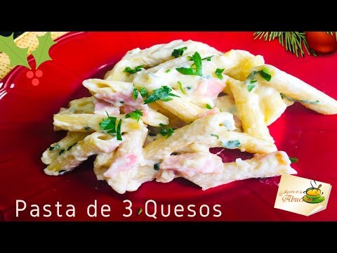 pasta-de-3-quesos-receta-super-facil