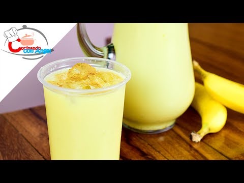 refrescante-agua-de-platano-muy-cremosa