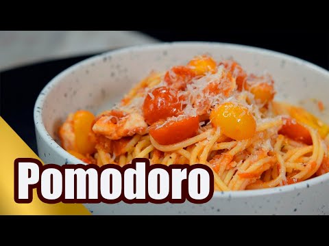 espagueti-al-pomodoro-pollo-pecorino-toque-y-sazon